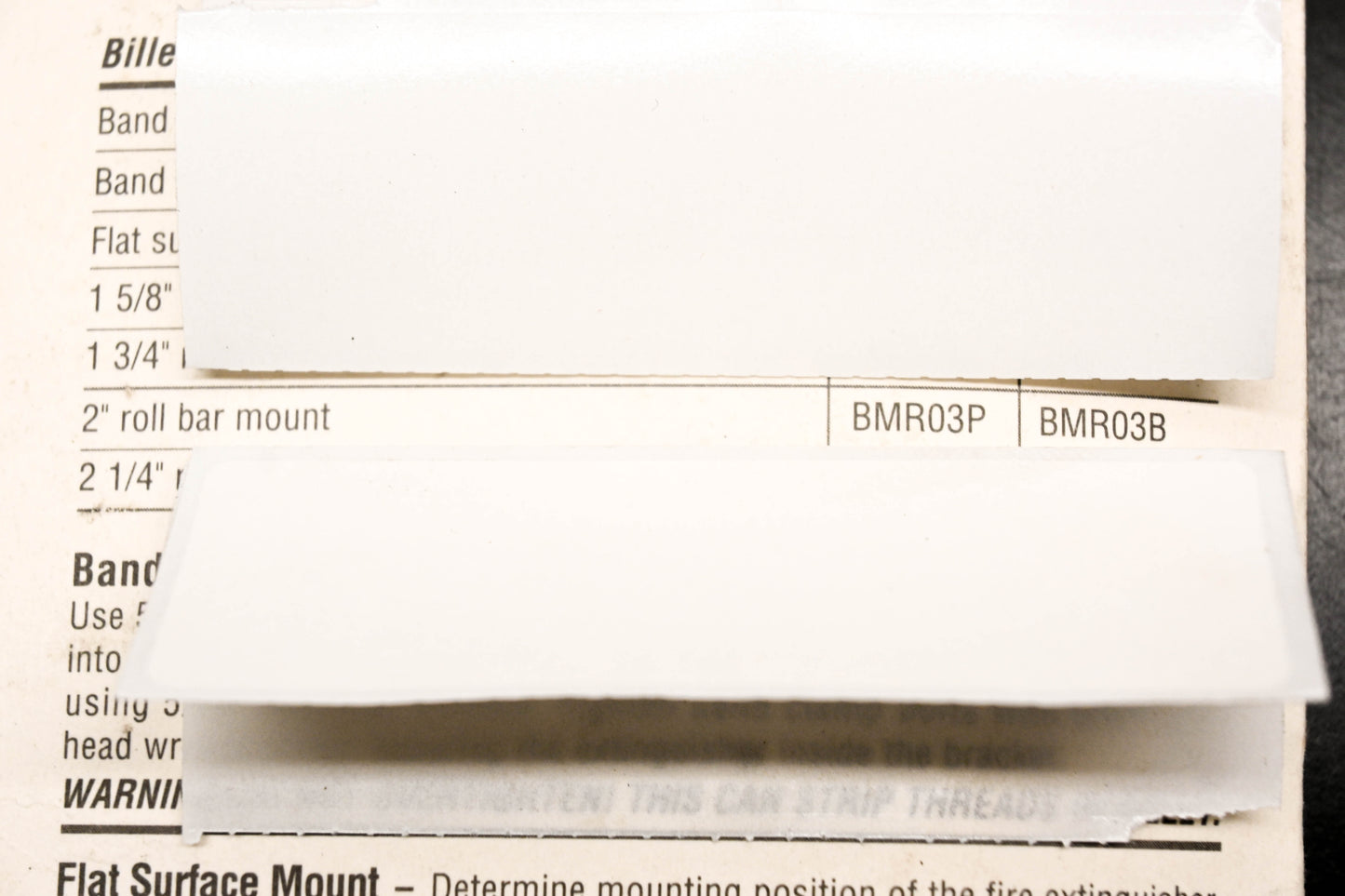 H3R Performance BMR03B Roll Bar Mount 2" Brushed NOS