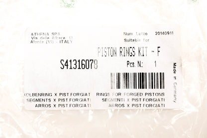 Athena S41316078 Piston Rings Kit NOS