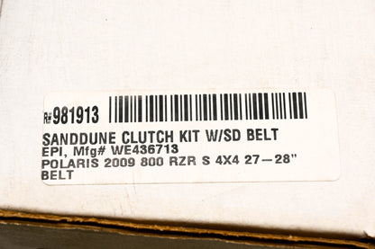 EPI WE436713 Sand Dune Clutch Kit w/ SD Belt 2009 Polaris RZR S 800 NOS