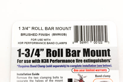 H3R Performance BMR02B Roll Bar Mount 1 3/4" Brushed NOS