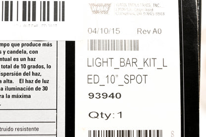 Warn 93940 10" Light Bar LED Spot NOS