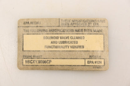 Aftermarket 516004375 EPA Recall Decal NOS