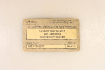 Aftermarket 516004375 EPA Recall Decal NOS