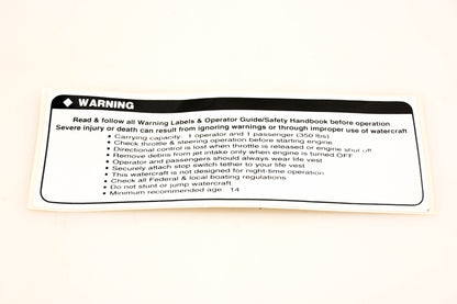Aftermarket 219900276 Warning Decal NOS