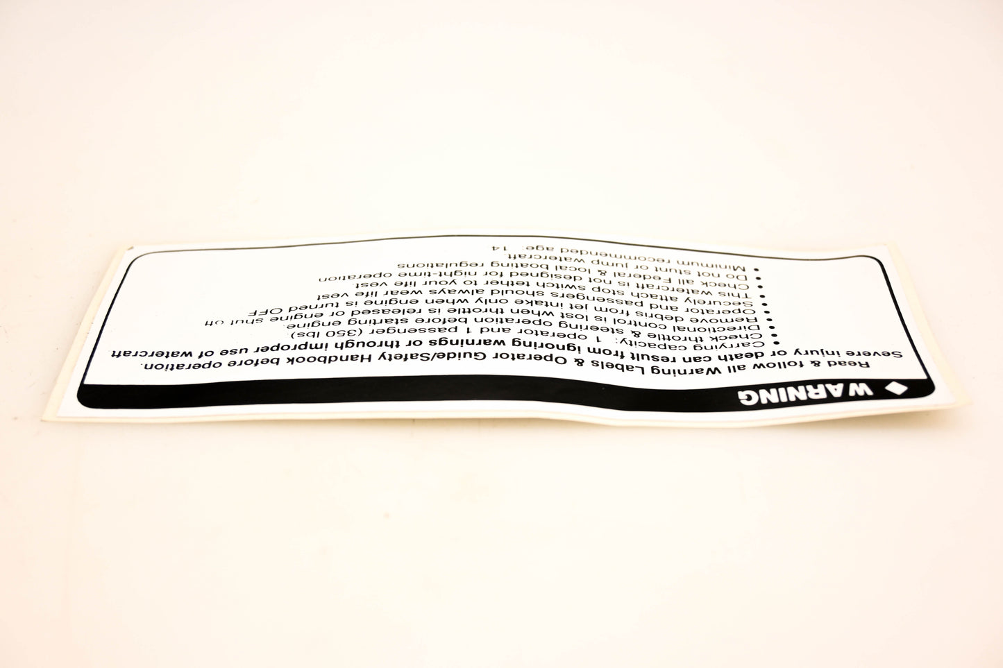 Aftermarket 219900276 Warning Decal NOS