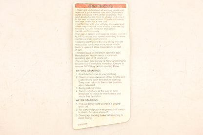 Aftermarket 516003556 Warning Decal Kit NOS