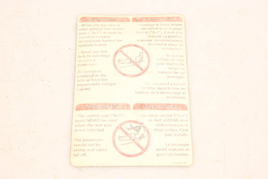 Aftermarket 516002744, 2011-1 Warning Decal NOS