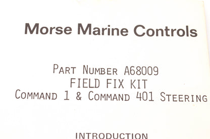 Morse Controls Division A68009 Steering Field Fix Kit NOS