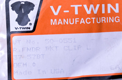V-Twin 50-0551 Right Fender Bracket Clip Harley NOS
