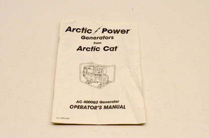 New OEM Arctic Cat 2255-657 AC4000G2 Generator Operator's Manual NOS