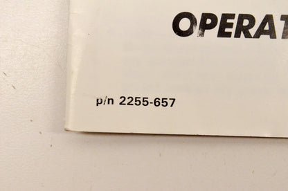 New OEM Arctic Cat 2255-657 AC4000G2 Generator Operator's Manual NOS