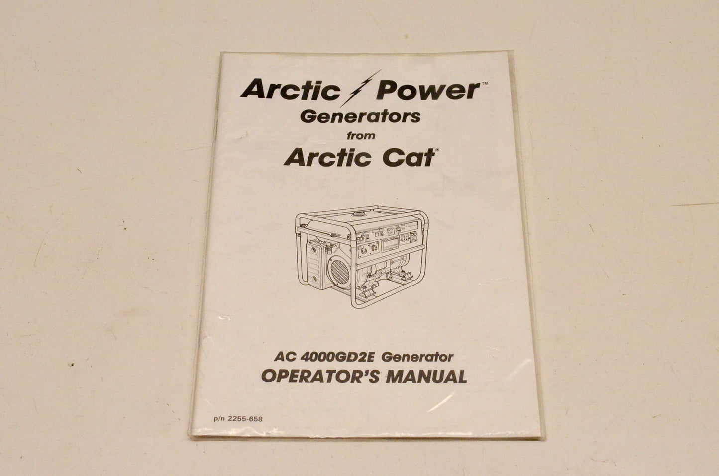 New OEM Arctic Cat 2255-658 AC4000GD2E Generator Operator's Manual NOS