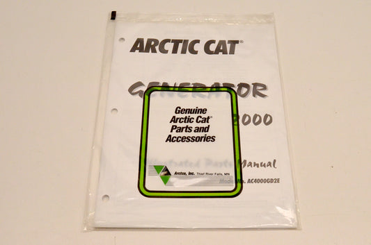 New OEM Arctic Cat 2256-307 AC4000GD2E 2000 Generator Illustrated Parts Manual NOS