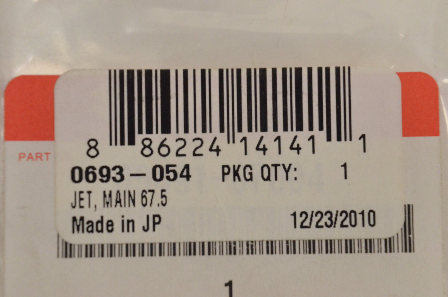 New OEM Arctic Cat 0693-054 Main Jet (67.5) 2500GD NOS