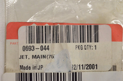 New OEM Arctic Cat 0693-044 Main Jet (75) NOS
