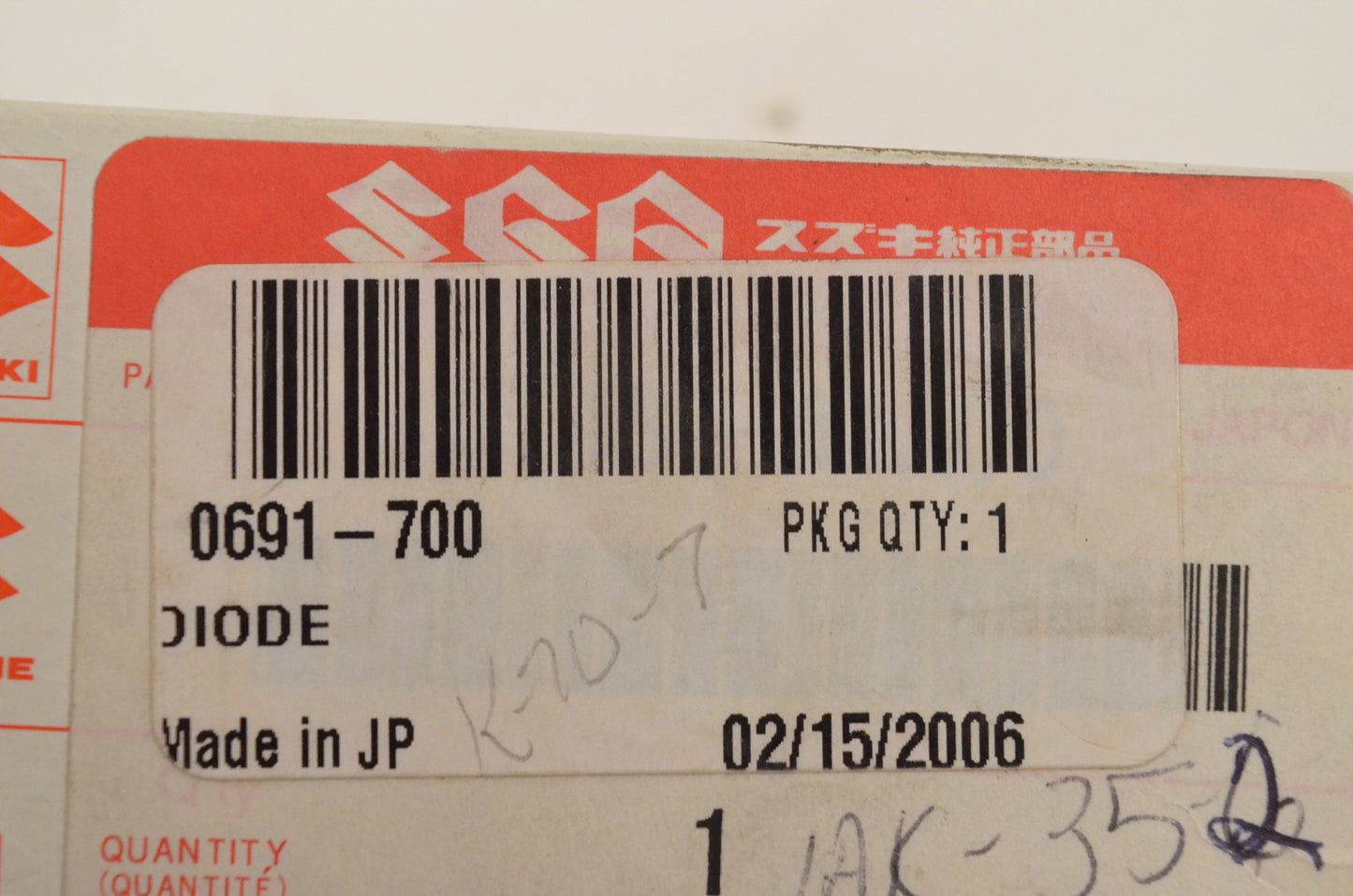 New OEM Arctic Cat 0691-700 Diode 750G NOS