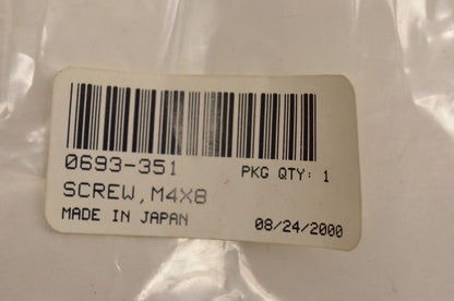New OEM Arctic Cat Screw M4x8 1400G 2200G 4000GD AC7500GD2E 1800G 4000G2 AC2500GD NOS