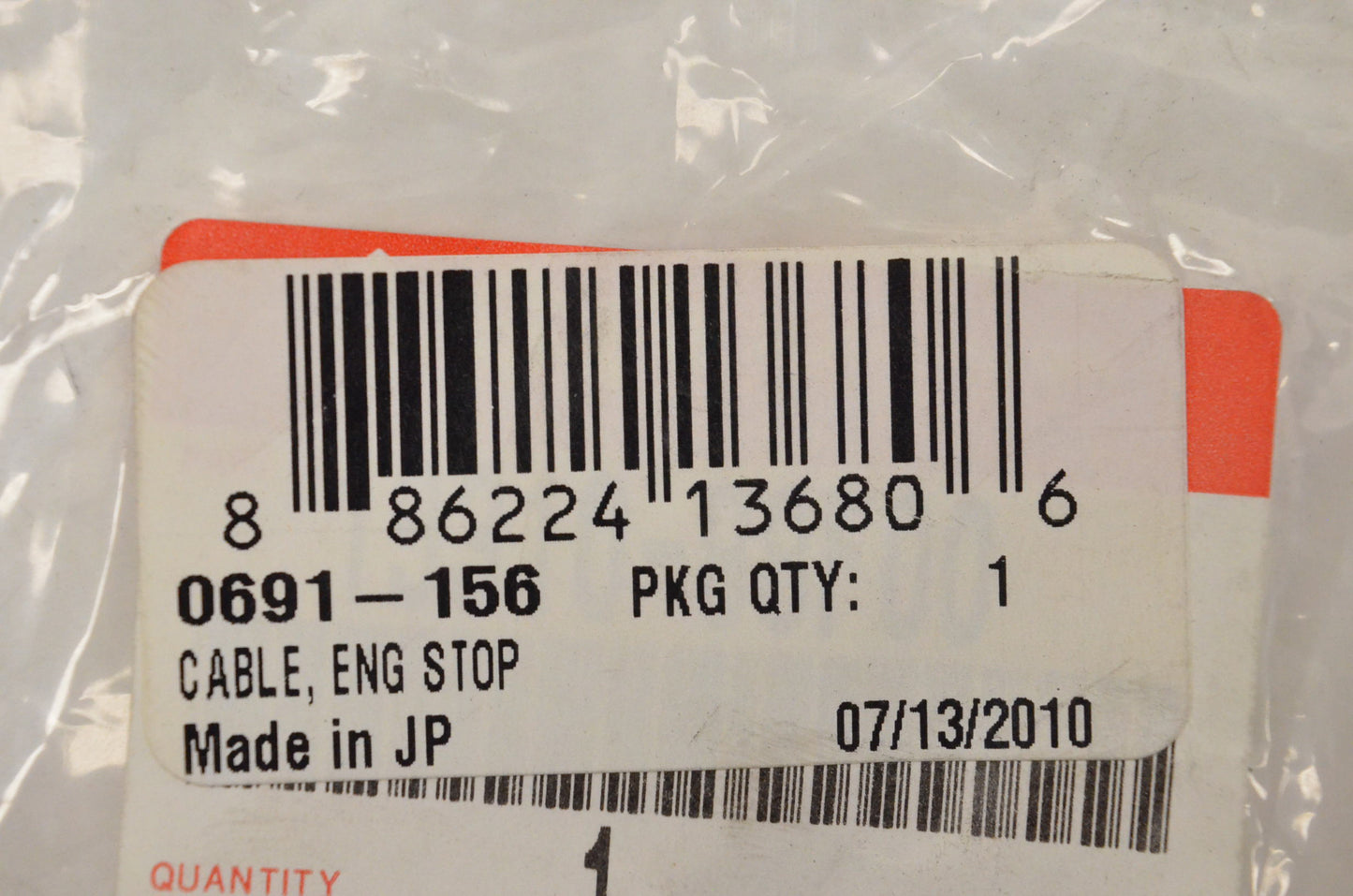 New OEM Arctic Cat 0691-156 Engine Stop Cable 4000G2 NOS