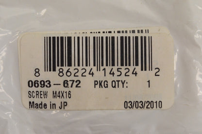 New OEM Arctic Cat 0693-672 Screw M4x16 NOS