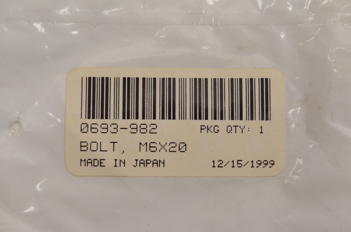 New OEM Arctic Cat 0693-982 Bolt M6x20 NOS