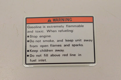 New OEM Arctic Cat Fuel Label 1400G 1800G 2200G 2500G 2500GD AC2500GD NOS