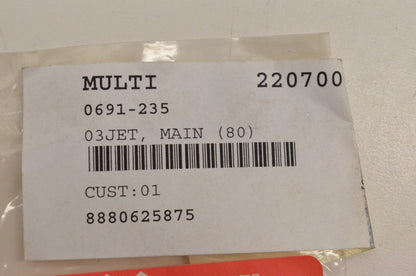 New OEM Arctic Cat 0691-235 Main 03Jet (80) AC3000GD2 NOS
