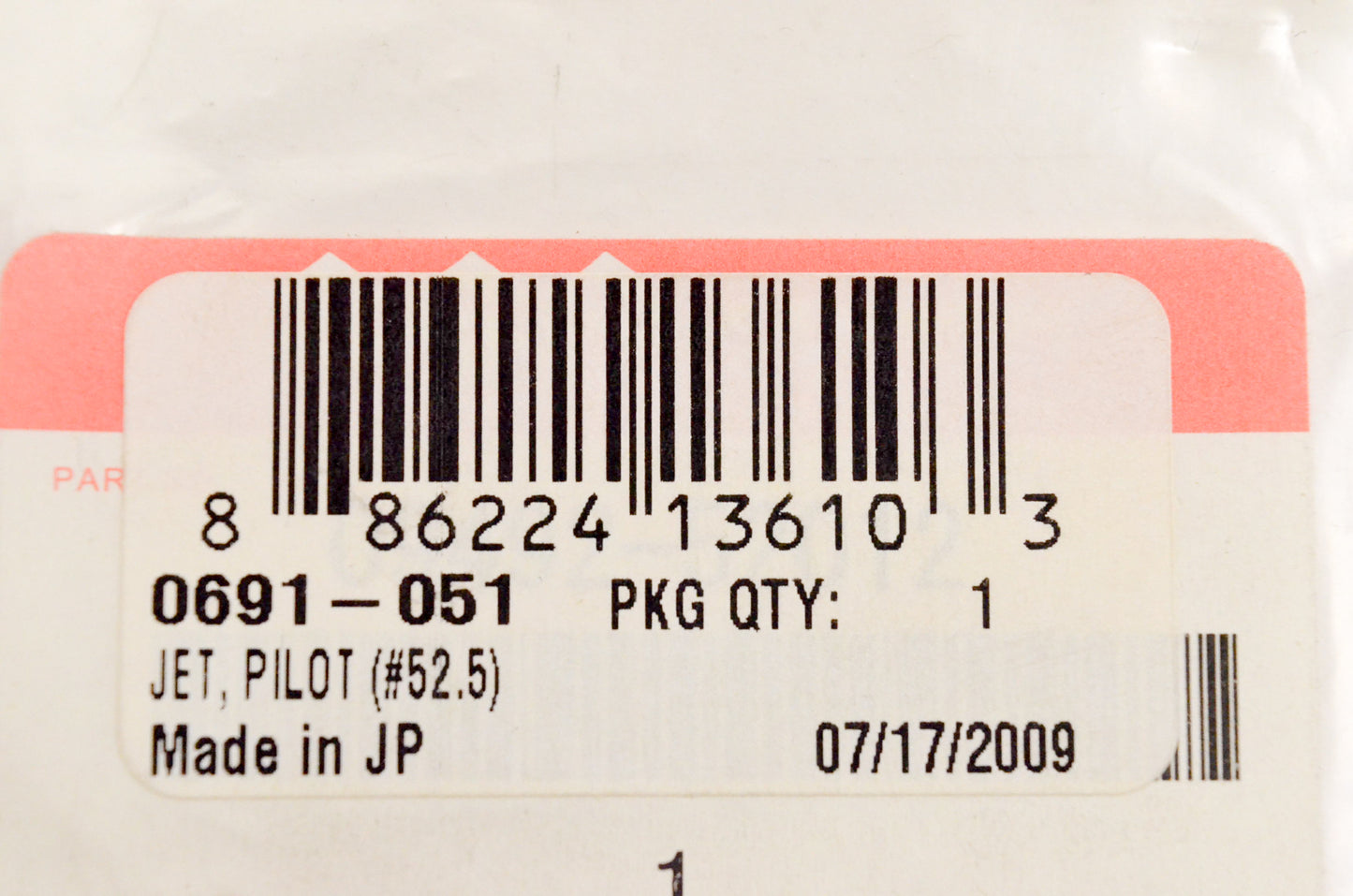 New OEM Arctic Cat 0691-051 Pilot Jet (#52.5) NOS