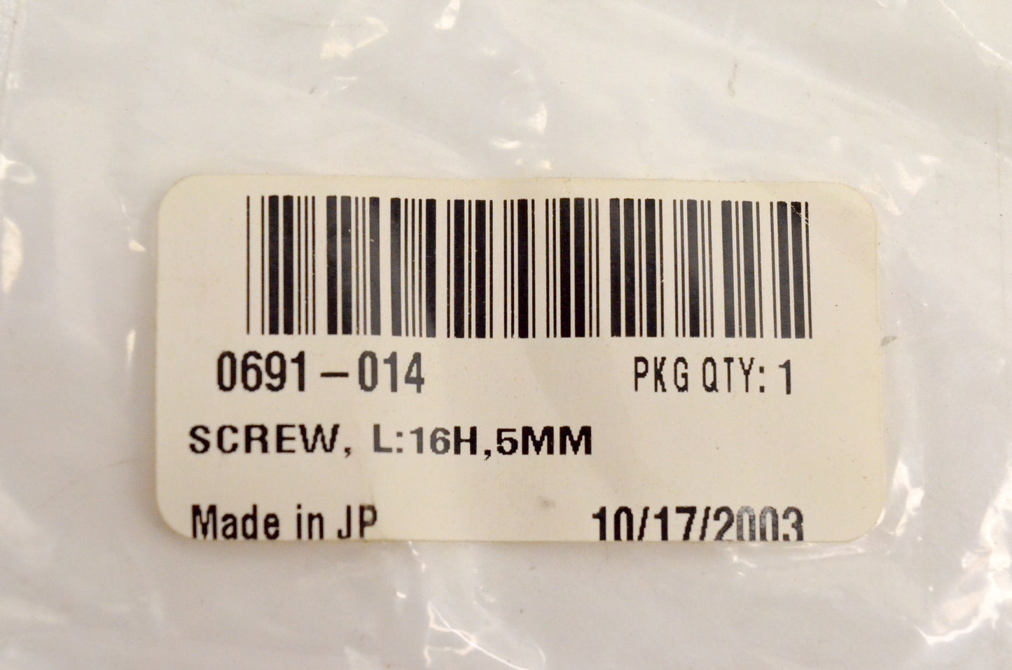 New OEM Arctic Cat 0691-014 Screw L:16H 5mm NOS
