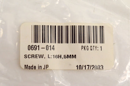 New OEM Arctic Cat 0691-014 Screw L:16H 5mm NOS