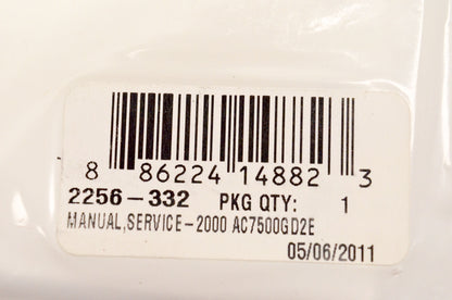 New OEM Arctic Cat 2256-332 AC7500GD2E 2000 Generator Service Manual NOS