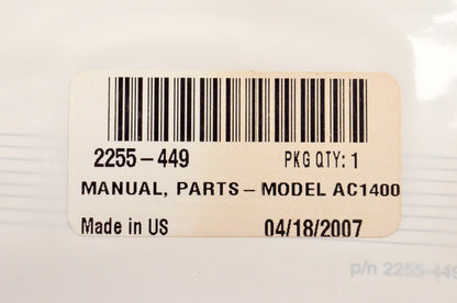 New OEM Arctic Cat 2255-449 AC1400G 1996 Illustrated Parts Manual NOS