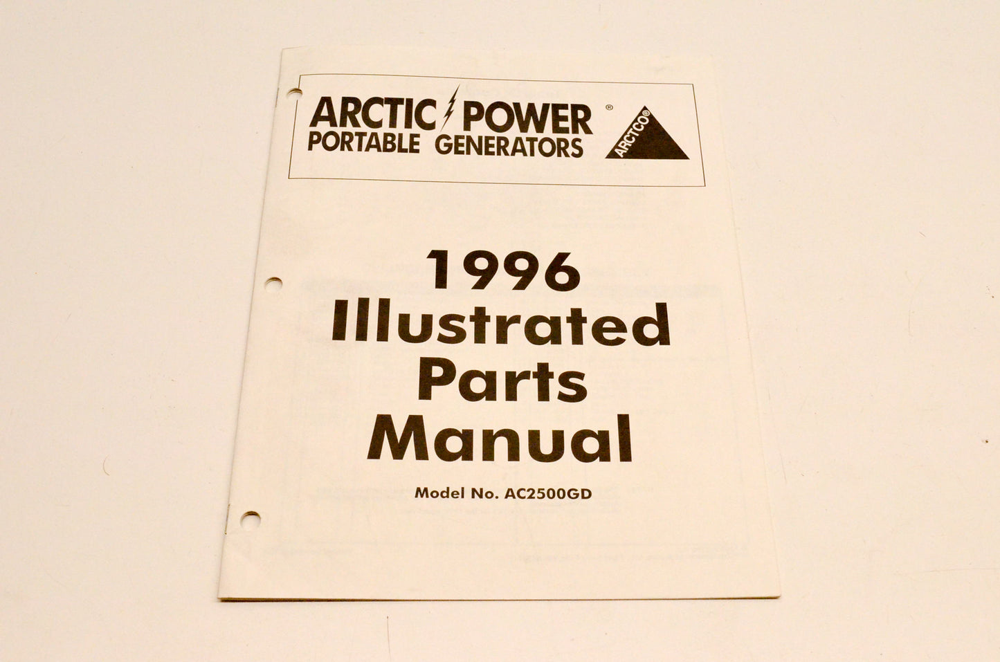 New OEM Arctic Cat 2255-446 AC2500GD 1996 Illustrated Parts Manual NOS