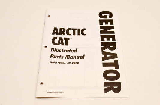 New OEM Arctic Cat 2256-106 AC2500GD 1998 Generator Illustrated Parts Manual NOS