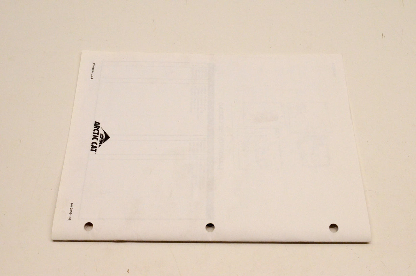 New OEM Arctic Cat 2256-106 AC2500GD 1998 Generator Illustrated Parts Manual NOS