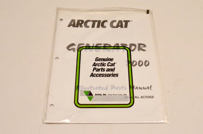 New OEM Arctic Cat 2256-298 GD 2000 Generator Illustrated Parts Manual NOS