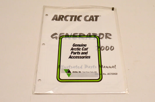 New OEM Arctic Cat 2256-298 GD 2000 Generator Illustrated Parts Manual NOS