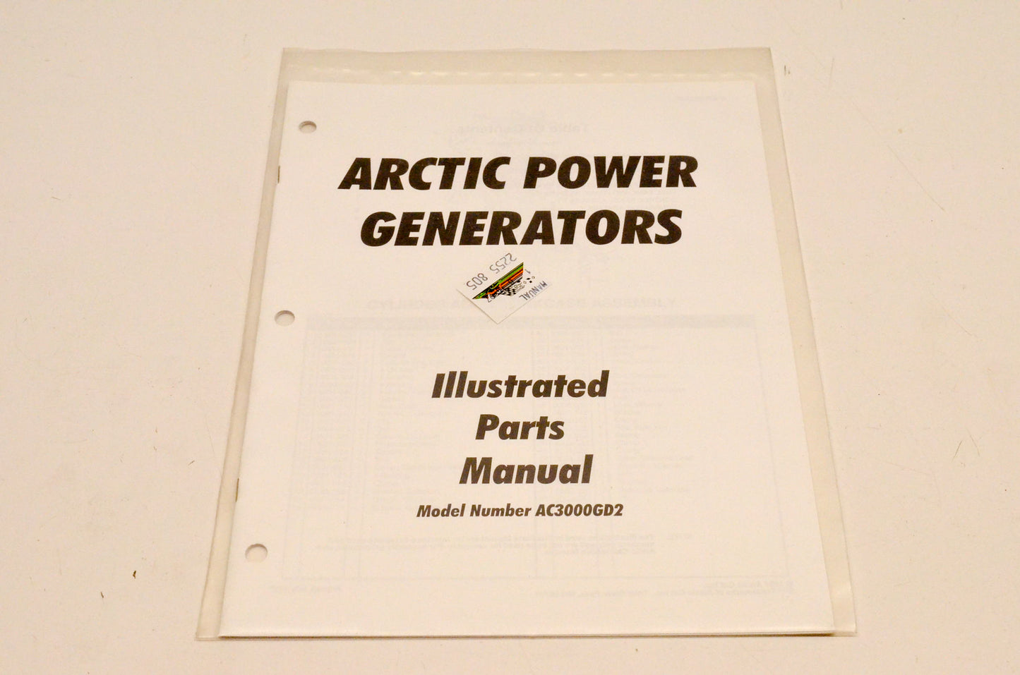 New OEM Arctic Cat 2255-805 AC3000GD2 Generator Illustrated Parts Manual NOS