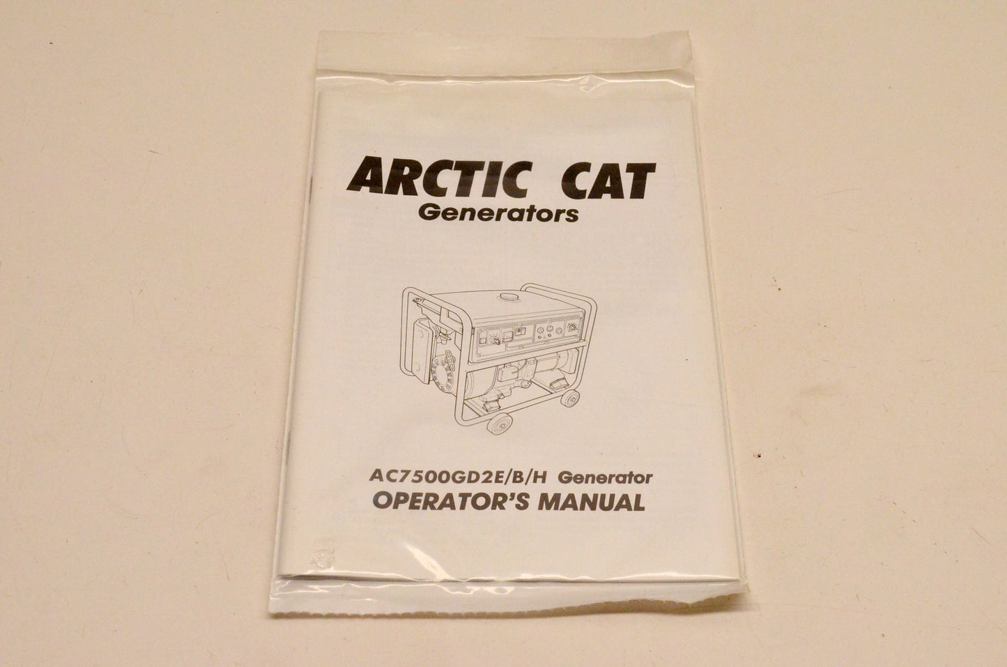 New OEM Arctic Cat 2256-291 AC7500GD2E/B/H Generator Operator's Manual NOS