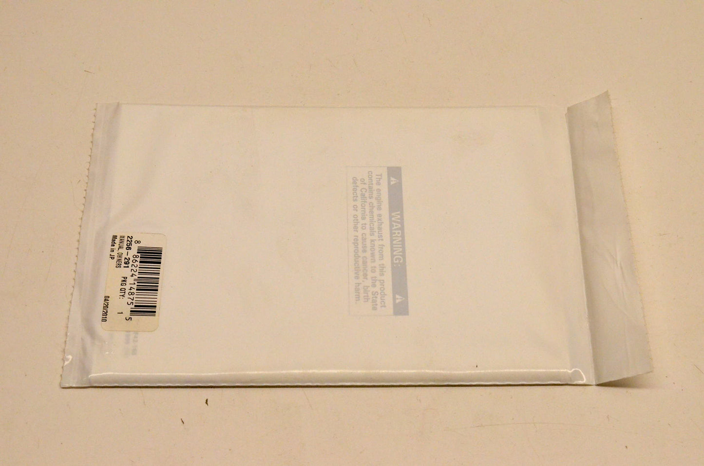 New OEM Arctic Cat 2256-291 AC7500GD2E/B/H Generator Operator's Manual NOS