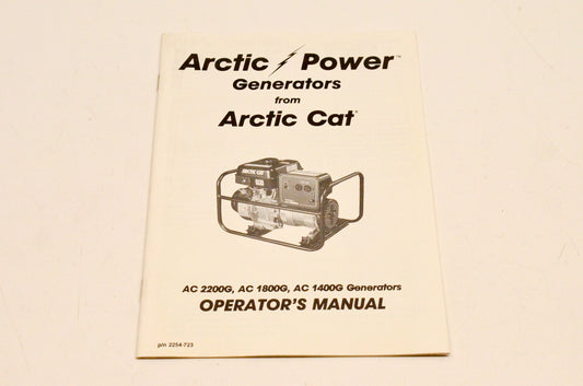 New OEM Arctic Cat AC2200G AC1800G AC1400G Generator Operator's Manual NOS
