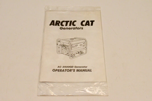 New OEM Arctic Cat 2255-342 AC2500GD 1998 Generator Operator's Manual NOS