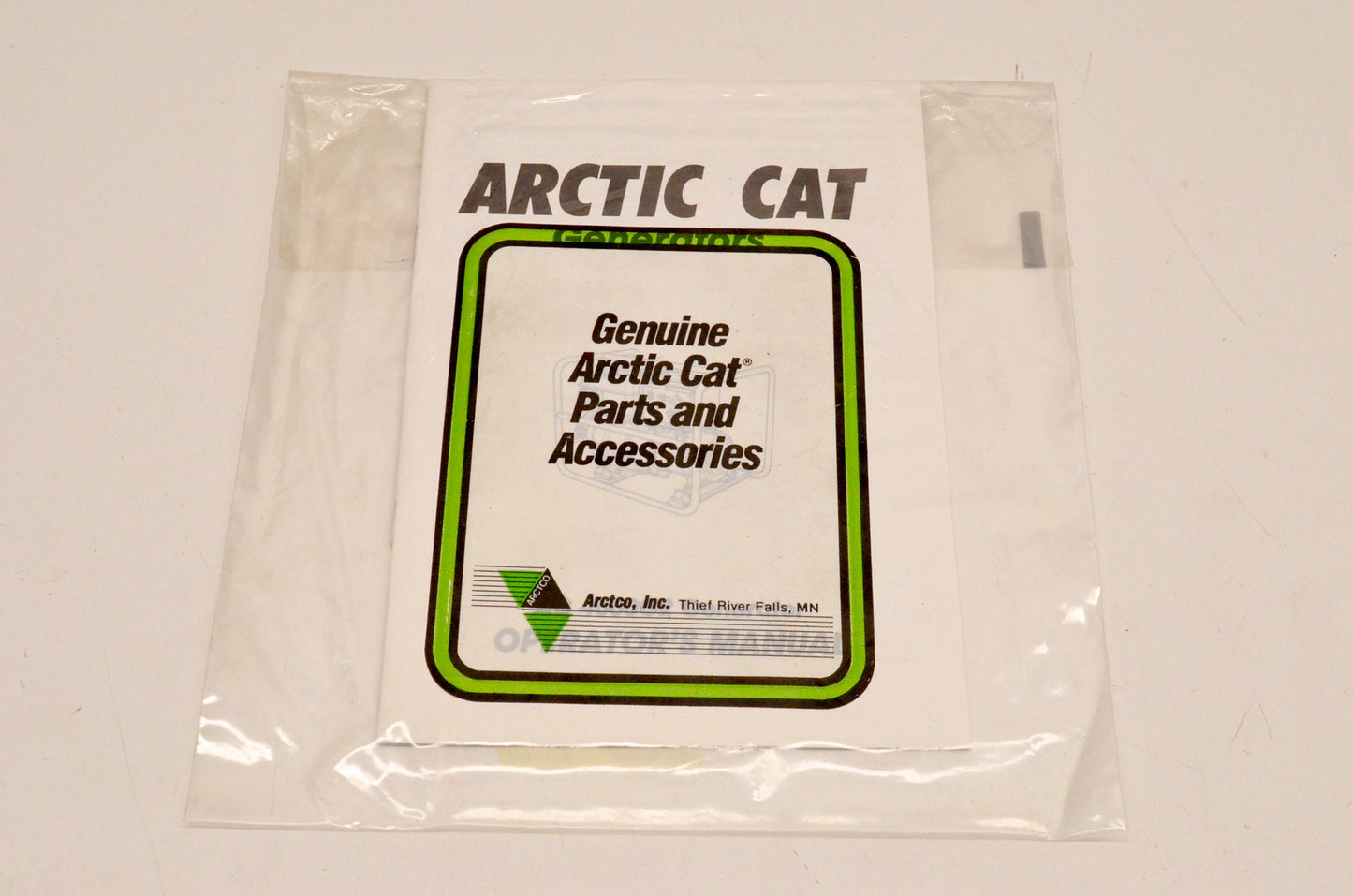 New OEM Arctic Cat 2256-281 AC4000G2 Generator Operator's Manual NOS