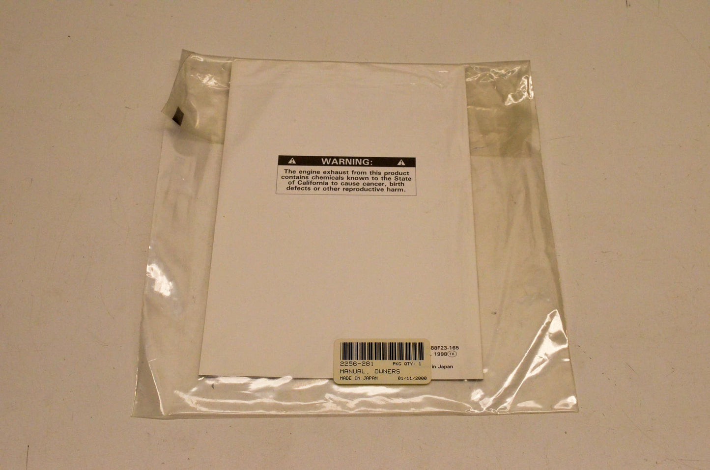 New OEM Arctic Cat 2256-281 AC4000G2 Generator Operator's Manual NOS