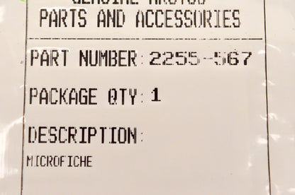 New OEM Arctic Cat 2255-567 Microfiche NOS