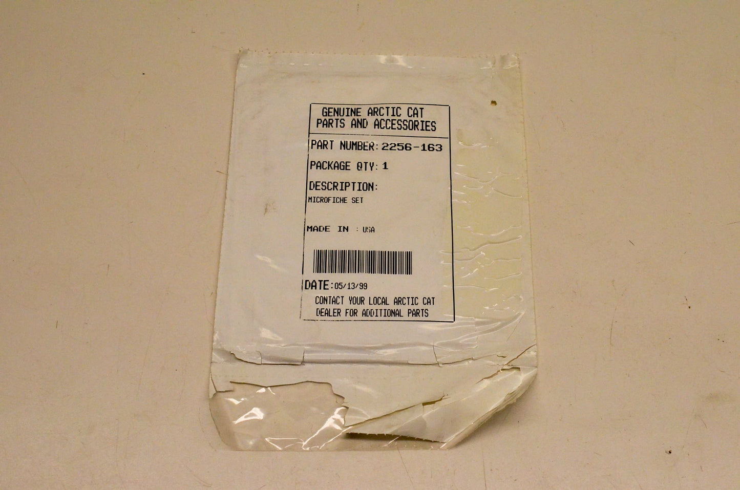 New OEM Arctic Cat 2256-163 Microfiche NOS
