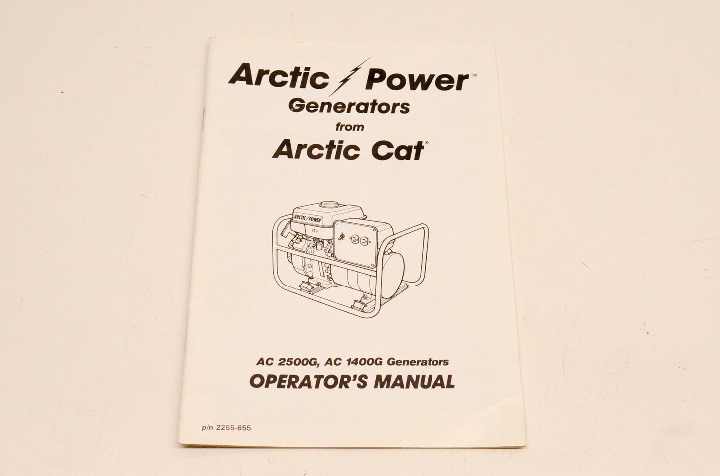 New OEM Arctic Cat 2255-655 AC2500G AC1400G Generator Operator Manual NOS