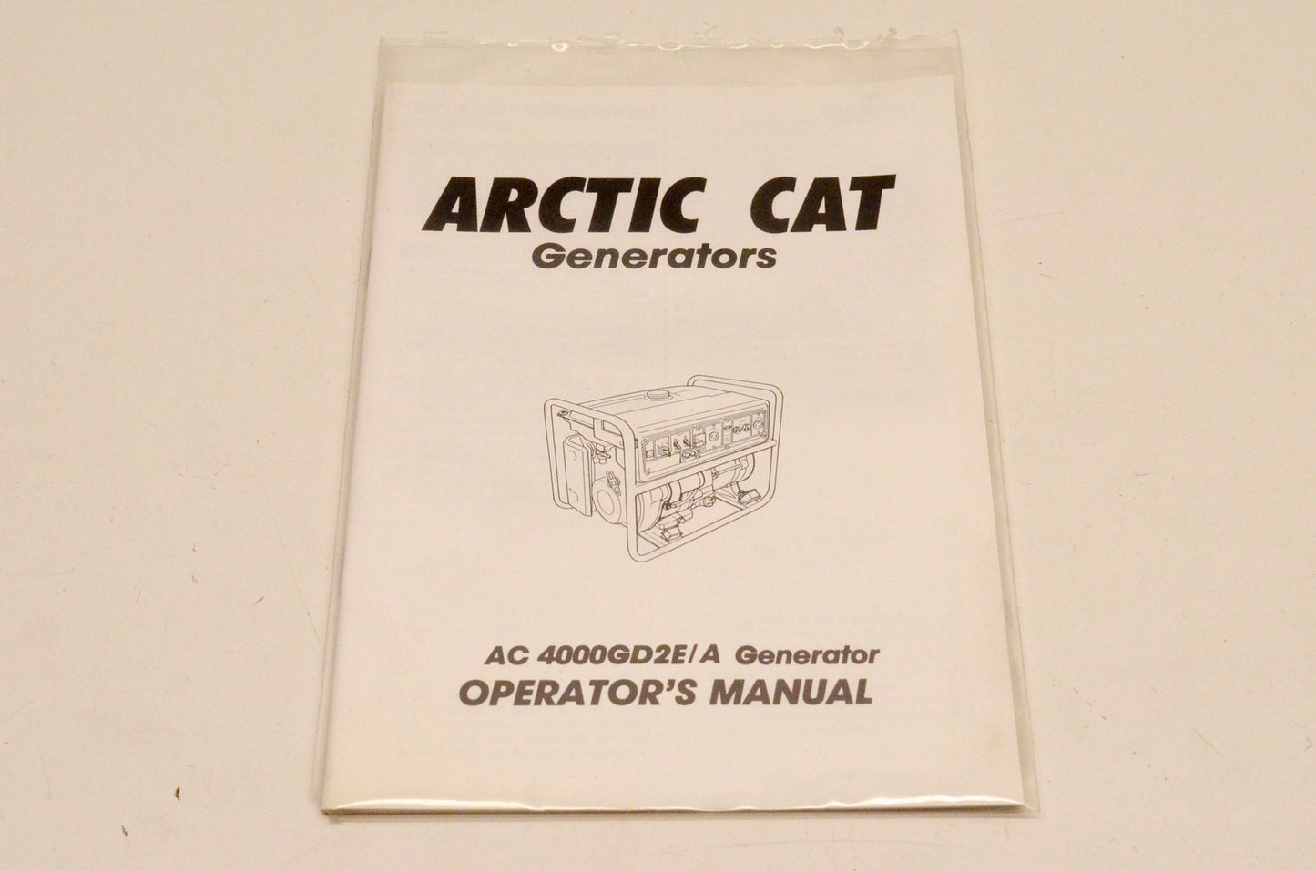 New OEM Arctic Cat 2256-203 AC4000GD2E/A Generator Operator's Manual NOS