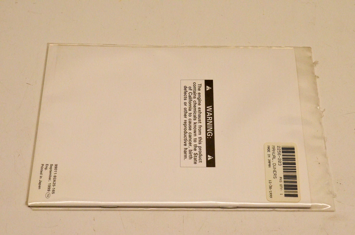 New OEM Arctic Cat 2256-203 AC4000GD2E/A Generator Operator's Manual NOS