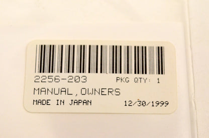 New OEM Arctic Cat 2256-203 AC4000GD2E/A Generator Operator's Manual NOS