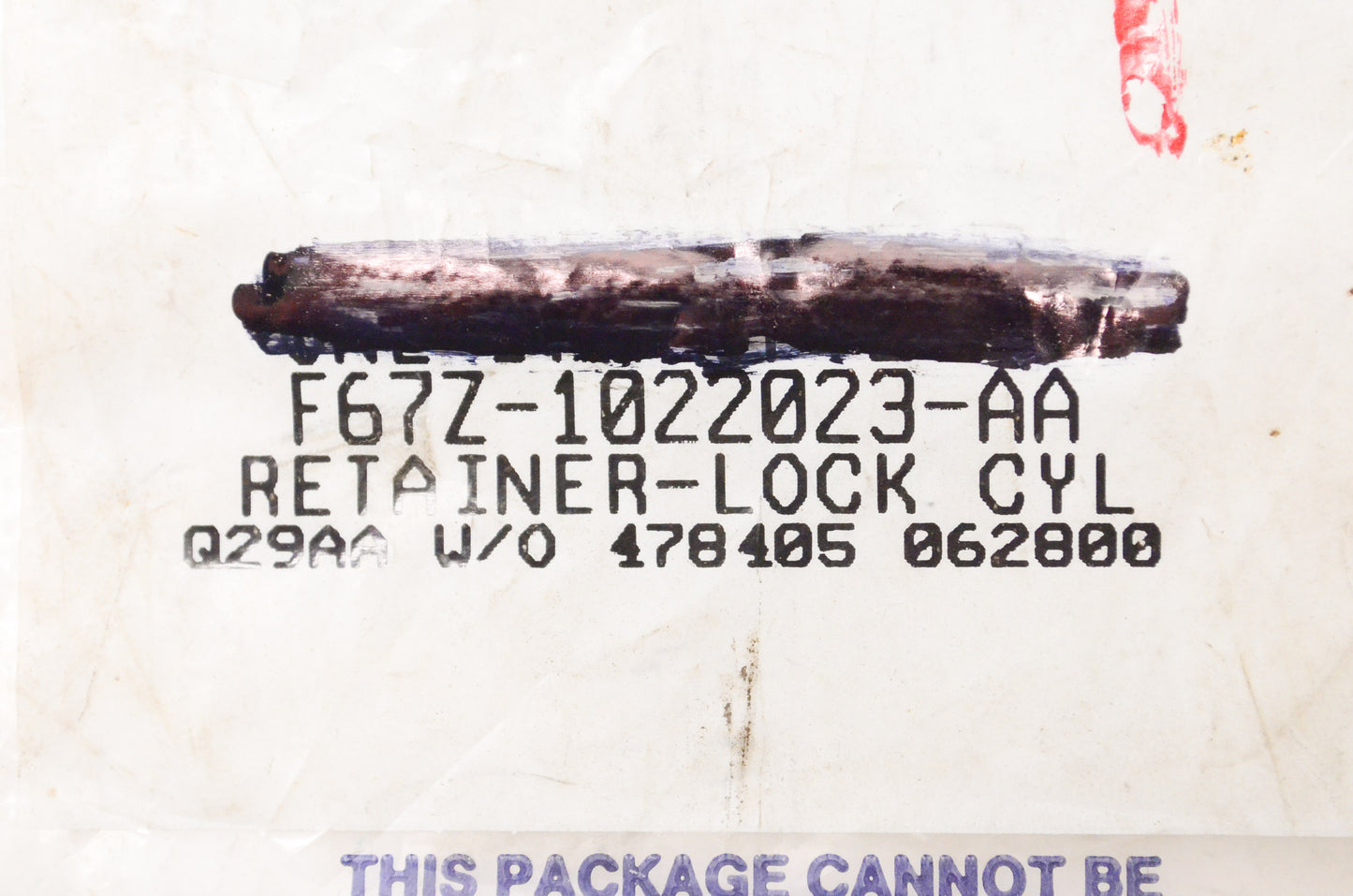 New OEM Ford F67Z1022023AA Lock Cylinder Retainer NOS